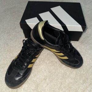 Adidas boys Black and Gold Messi Samba